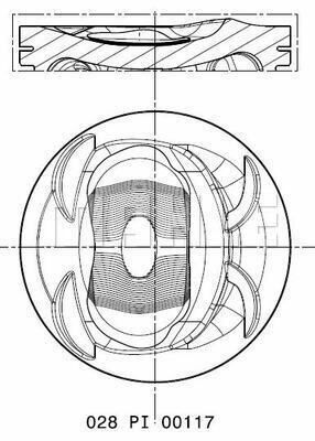 028PI00117002 PISTON SEGMAN 76.51MM 050 GOLF 5-6-JETTA 3-4-PASSAT-1.4TSI-FSI BLG BMY CAVA CTHA 05-MAHLE 028PI00131002-03C107065AQ