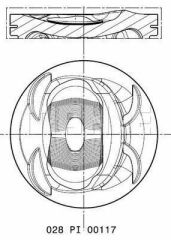 028PI00117002 PISTON SEGMAN 76.51MM 050 GOLF 5-6-JETTA 3-4-PASSAT-1.4TSI-FSI BLG BMY CAVA CTHA 05-MAHLE 028PI00131002-03C107065AQ