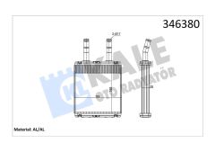 KALORİFER RDAYATÖRÜ BRAZİNG ACCENT 94-99 -GETZ 1.3 02-06 167x165x26-KALE 346380-9722122000-9722122001