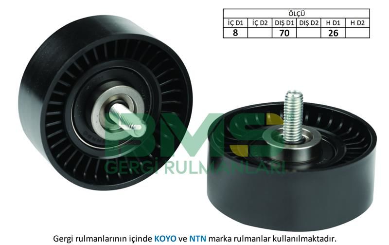 ALTERNATÖR GERGİ RULMANI ESCORT-FIESTA-FOCUS 1.6 16V 70x25mm-BMS 017-YS4E19A216AA-1E0315930A