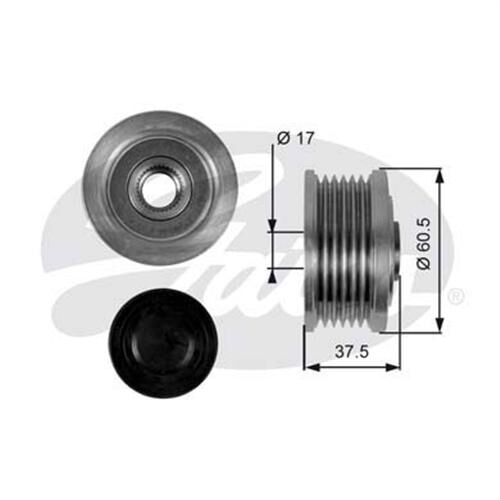ALTERNATÖR KASNAĞI RULMANLI DOBLO 01- -BRAVO 96-01 -MAREA 96- 1.9TD-1.9JTD-GATES OAP7048-9951162