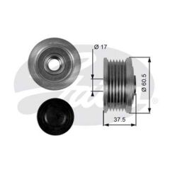 ALTERNATÖR KASNAĞI RULMANLI DOBLO 01- -BRAVO 96-01 -MAREA 96- 1.9TD-1.9JTD-GATES OAP7048-9951162
