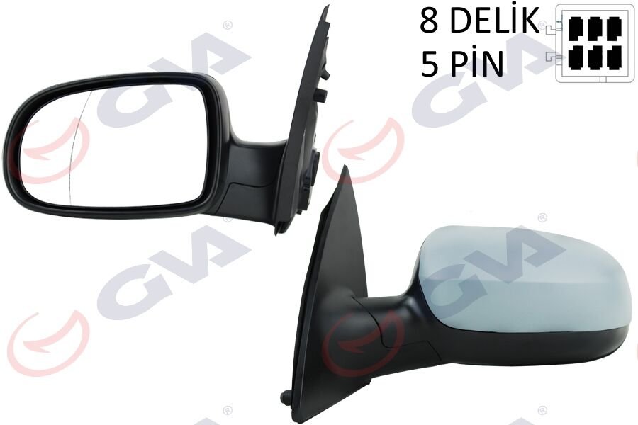 DIŞ DİKİZ AYNASI SOL CORSA C 01 ELEKTRİKLİ ISITMALI ASTARLI ASFERİK 5 FİŞ VM-200EHPAL-GVA 1090216-1428304-1428856-1426527