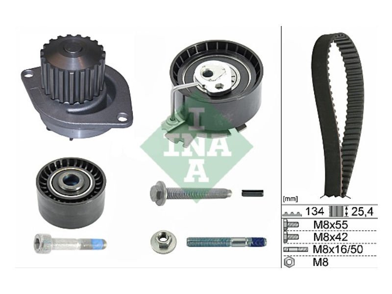 DEVİRDAİMLİ EKSANTRİK GERGİ KİTİ P206-207-307-308-PARTNER-C2-C3-C4-XSARA-BERLINGO 1.6-1.6 16V TU5JP4 DFM SUCCE 1.6 16V 09-13 TU5JP4-INA 530037930-1610793480-1609525880-0831.L3