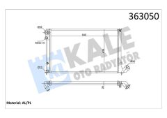 RADYATÖR 406 95-04 1.8-2.0 16V AC MEK OTOM 640x414x34-KALE 363050-1301.FP
