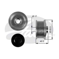 ALTERNATÖR KASNAĞI RULMANLI DOBLO-GRANDE PUNTO 1.9 JTD-ASTRA H-VECTRA C-ZAFIRA-SIGNUM 1.9 CDTI 05-GATES OAP7032-9949129-1204413-93182514-9951269