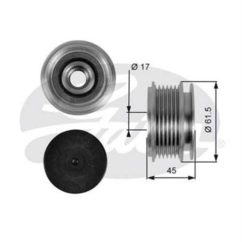 ALTERNATÖR KASNAĞI RULMANLI PASSAT-GOLF III-IV 1.9TDI-CADDY III 1.7SDI-1.9TDI-CORDOBA 1.9D-GATES OAP7013-022903119A-021903119G-022903119C