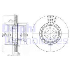 ÖN FREN AYNASI ADET VOLVO XC90 2.5T-D5-T6 2002-2010 17 JANT 336x30x5DLxHAVALI 31262489-DELPHI BG9783C-30657301-31262489