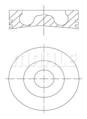 PISTON 81.51MM 0.50 CADDY III GOLF V JETTA PASSAT 2.0 TDI 16V 03- AZV BKP BKD BVF BMN BMM 028PI00002102-MAHLE 0280202-03G107065J-03G107065E-03G107065