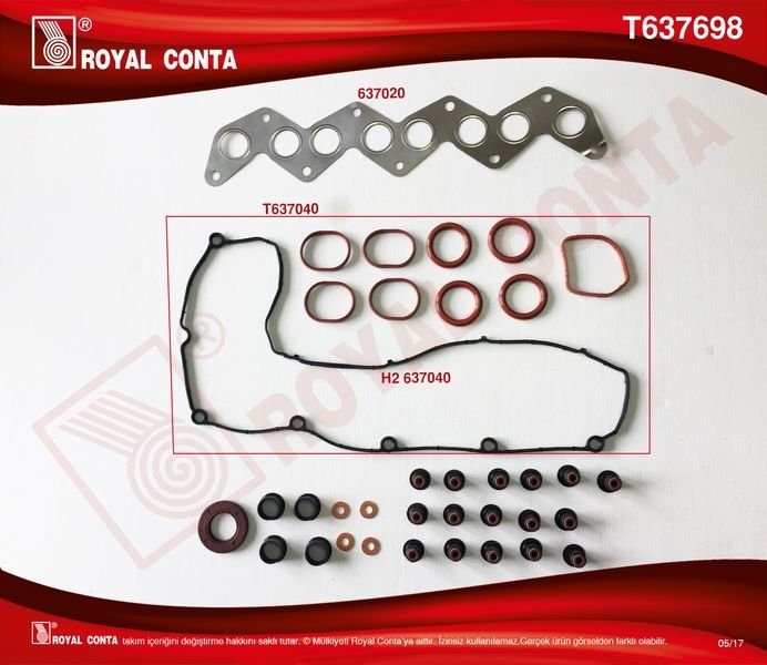 ÜST TAKIM CONTA REINZ KEÇELİ S LASTİ SKC SİZ C4-C5 04 C8-JUMPY-MONDEO-C30-S40 II 07 2.0HDI-ROYAL T637698-0197.AC
