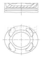 PISTON SEGMAN STD 82.00mm BMW B38 B46 F40 F44 F45 F46 F48 F39 MINI F54 F55 F56 F57 F60-MAHLE 081PI00125000-1.12587e 010