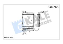 KALORİFER RADYATÖRÜ GOLF V-PLUS-OCTAVIA 1.4-1.6-1.9-2.0-PASSAT 1.6-1.9-2.0 153x180x27 Mk Ot AC /--KALE 346745-3C0819031-3C0819031A