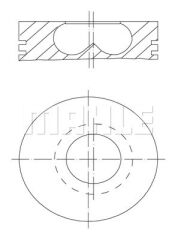 PISTON SEGMAN 84.50mm BMW B37 B47 F10 F20 F30 F40 G20 G30 G22 F32 F34 F36 G32 G11 F48 F15 MINI F54 F55 F56 F57 F60-MAHLE 081PI00123002-11258519401