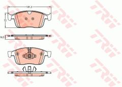 ÖN BALATA VOLVO XC60 D3 2015-17 D4 15-17 T5 2015-2017 T6 2013 156-TRW GDB2146-31445986-31445985