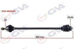 KOMPLE AKS SAĞ TEMPRA 1.4i 92-99 934mm-GVA 4426120-7735107