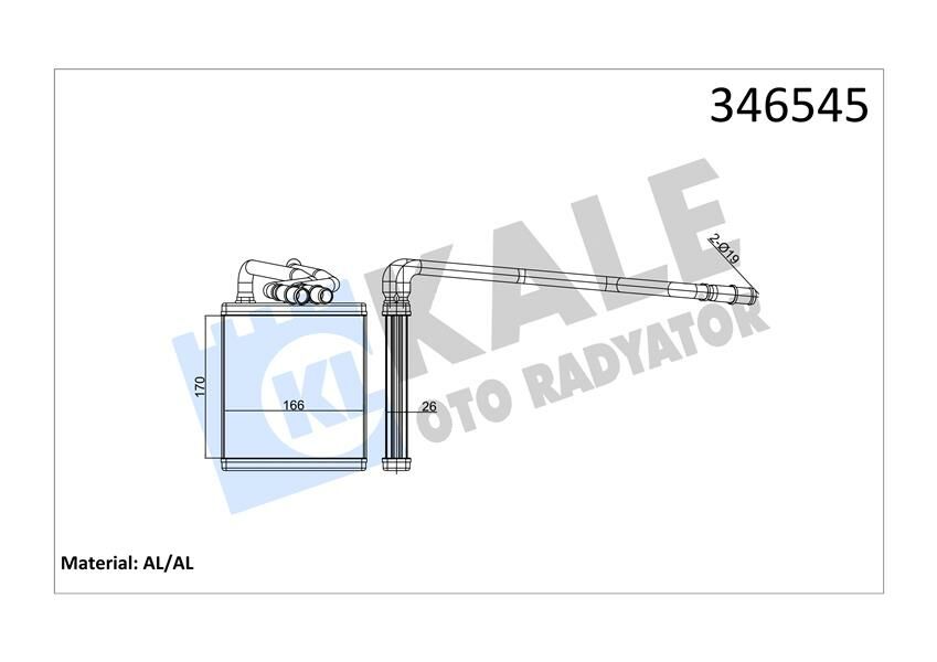 KALORIFER RADYATORU FIESTA CB1 08 12 VI 08 BRAZING-KALE 346545-8V5118B539AA-1573046