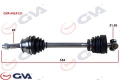 KOMPLE AKS SOL UNO 70 1.4i 94-00 552mm-GVA 4424121-7637734