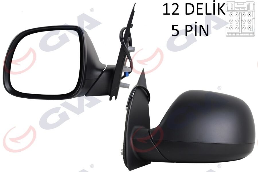 DIŞ DİKİZ AYNASI SOL TRANSPORTER T6 CARAVELLE 10 ELEKTRİKLİ ISITMALI ASFERİK 5 FİŞ VM-6196EHAL-GVA 1075546-7E1857507CP-7E1857527G-7E1857507BT