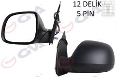 DIŞ DİKİZ AYNASI SOL TRANSPORTER T6 CARAVELLE 10 ELEKTRİKLİ ISITMALI ASFERİK 5 FİŞ VM-6196EHAL-GVA 1075546-7E1857507CP-7E1857527G-7E1857507BT