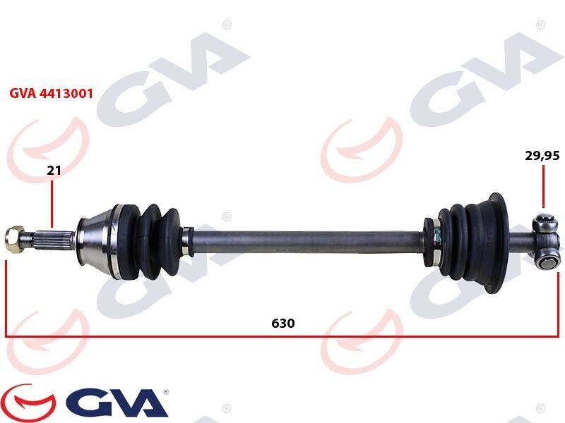 KOMPLE AKS SOL RENAULT 9/11 1.4 630mm 85-00-GVA 4413001-7701349359-7701351020-7701498958
