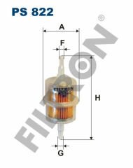 ŞEFFAF BENZİN ARA FİLTRE KÜÇÜK TİP ÜNİVERSAL-FILTRON PS822-7700544588-82425649-251201511D