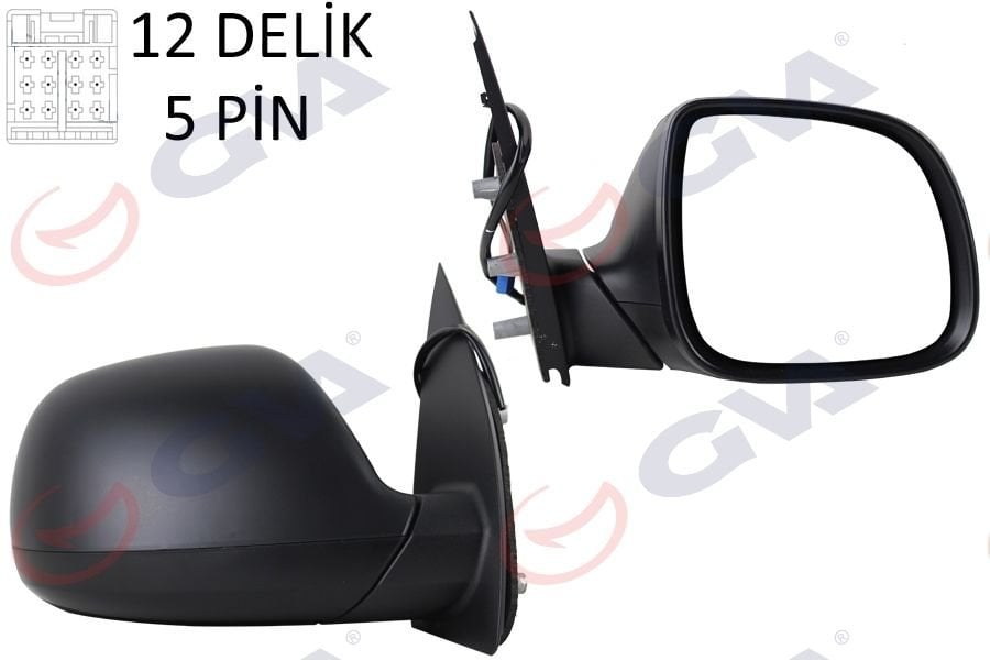 DIŞ DİKİZ AYNASI SAĞ TRANSPORTER T6 CARAVELLE 10 ELEKTRİKLİ ISITMALI KONVEKS 5 FİŞ VM-6196EHR-GVA 1075545-7E1857507CA9B9-7E1857528F9B9-7E1857