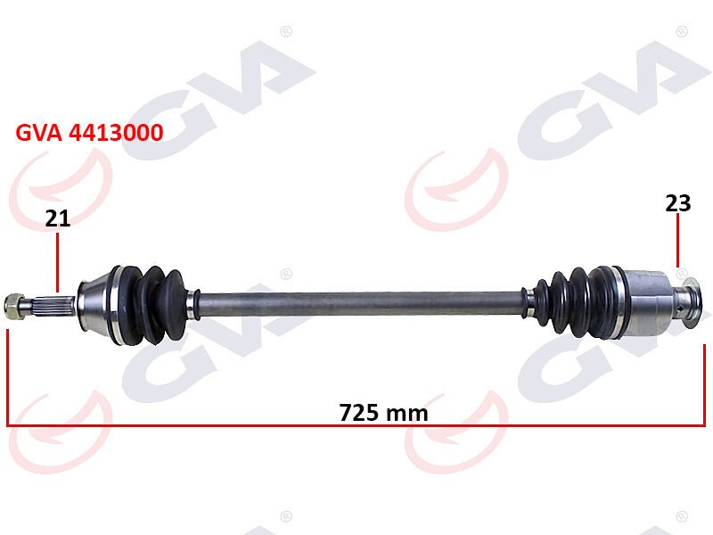 KOMPLE AKS SAĞ RENAULT 9/11 1.4 725mm 85-00-GVA 4413000-7701349660-7701498957
