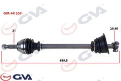 KOMPLE AKS SOL RENAULT 19 1.4 639mm-GVA 4412001-7701351484-7701349880-7701351486