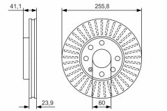 ÖN FREN AYNASI ASTRA G 98 09 ZAFIRA A 99 09 256x24x4DLxHAVALI-BOSCH 0986479R76-569059-9117677-90497879-95526647