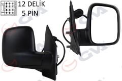 DIŞ DİKİZ AYNASI SAĞ TRANSPORTER T5 MULTIVAN 04 ELEKTRİKLİ ISITMALI KONVEKS 5 FİŞ VM-373EHR-GVA 1075525-7H1857508A9B9-7E1857522A
