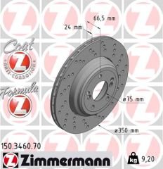 FREN DISKI ARKA SAG BMW M3 E90 E92 E93-ZIMMERMANN 150.3460.70-34212283388-34212283804