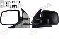 DIŞ DİKİZ AYNASI SOL TRANSPORTER T4 96 ELEKTRİKLİ ISITMALI KONVEKS VM-186EHL-GVA 1075506-701857507H01C