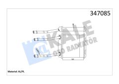 KALORİFER RADYATÖRÜ ASTRA F-CALIBRA A-VECTRA A BORULU KLİMASIZ 175x188x48-KALE 347085-1806115-1806116-90399229