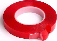 ÇİFT TARAFLI BANT 30mm x 5mt KIRMIZI ŞEFFAF-CEVHERS CTB330