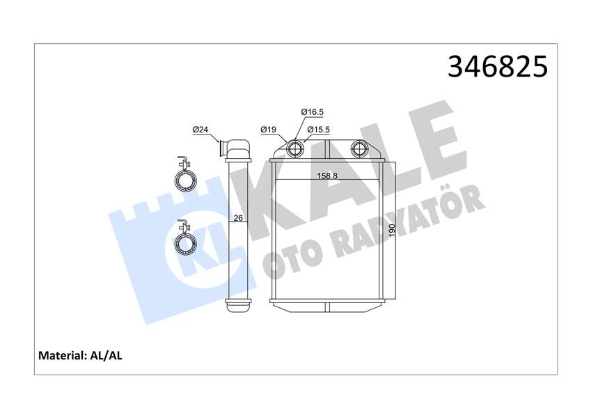 KALORİFER RADYATÖRÜ DACIA DOKKER 12 LODGY 12 1.2 TCE 1.3 TCE 1.5dCi 1.6-KALE 346825-271154491R