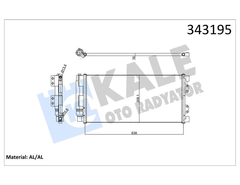 KLIMA RADYATORU 18 K4F - 20 T2N - 25 K4F FREELANDER I L314 98 06-KALE 343195-JRB500080-JRB000110-JRB101070