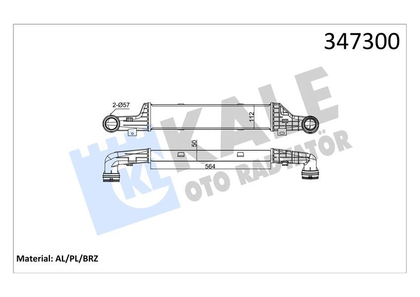 TURBOSARJ RADYATORU MERCEDES E-CLASS W210 S210-KALE 347300-A2105002000