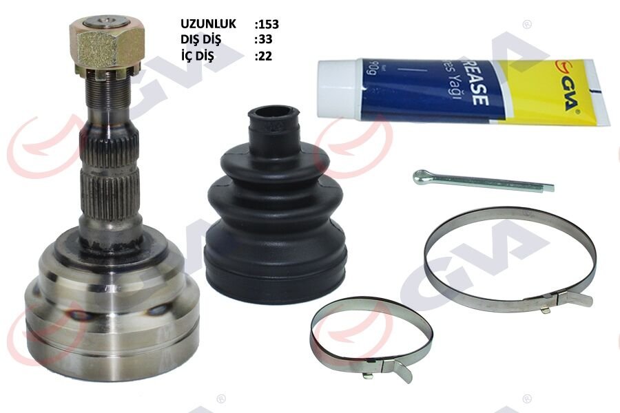 AKS KAFASI DIŞ ASTRA G-ZAFIRA A 1.4/1.6 16V 98-05 33x22x52 153.5mm-GVA 4490005K-90538427-374002