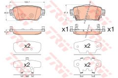 ARKA BALATA RENAULT KADJAR 15 NISSAN QASHQAI-XTRAIL 14 103.7x44.9x47.4x15.2-TRW-440605889R-440606633R-D40604CA0A
