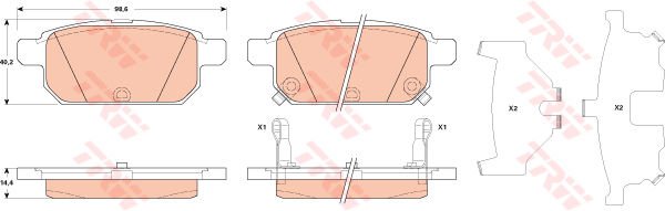 ARKA BALATA SWIFT IV 1.2 1.3DDIS 10 1.6 12 SX4 1.6 1.6DDSİ 12 15 VİTARA 1.6 1.6DDSİ 15-TRW-5580068L00-5580068L10-5580061M00
