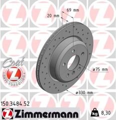 FREN DISKI ARKA BMW F10 F11-ZIMMERMANN 150.3484.52-34216775287