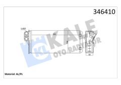 KALORİFER RADYATÖRÜ MASTER II 2.5D-2.8DTI 98-01 OPEL MOVANO 1.9DTI-2.2DTI 00-KALE 346410-7701205584-4501165-9161465