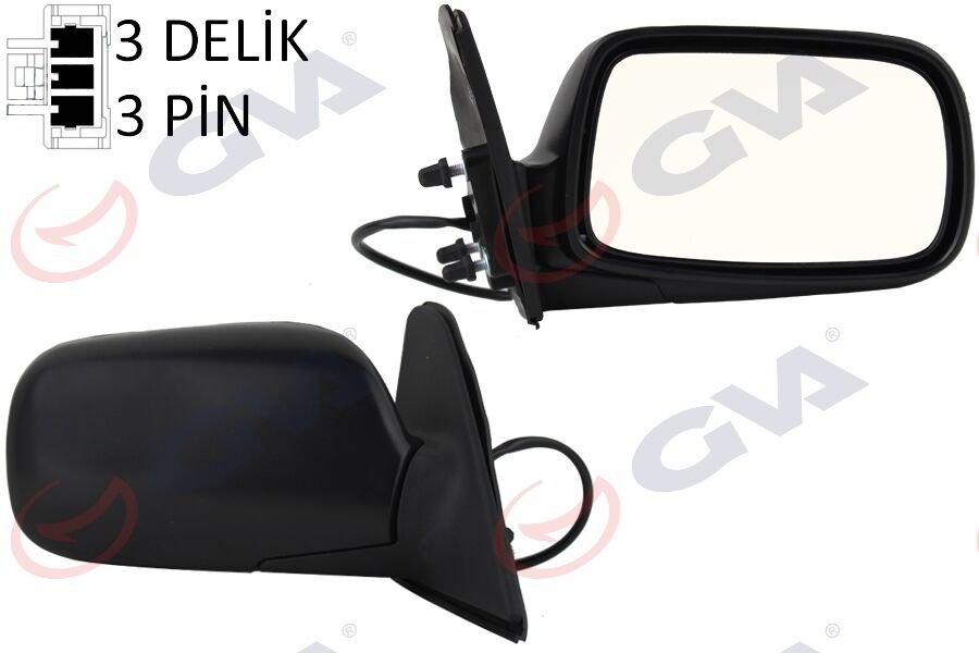 DIŞ DİKİZ AYNASI SAĞ COROLLA 97 ELEKTRİKLİ ISITMALI KONVEKS 3 FİŞ VM-278ER-GVA 1071115