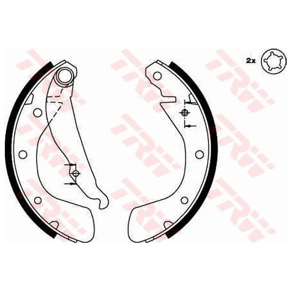ARKA PABUÇ BALATA CORSA B 3.93-9.00 CORSA C 00-12.09 TIGRA 94-00 ASTRA F 92-9.98 200x28-TRW-1605952-1605041-1605052