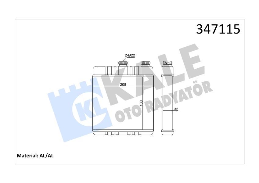KALORİFER RADYATÖRÜ ASTRA G-ZAFIRA 206x180x32-KALE 347115-1618142-9117283