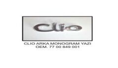 ARKA YAZI CLIO EM KÜÇÜK HARFLE YAZILI OLAN-KAYA KR354-7700849001