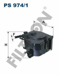 YAKIT FİLTRESİ PARTNER-206-207-307-308-407-BERLINGO-C2-C3-C4-C5-FIESTA-FOCUS-C-MAX-TEPEE 1.6HDI-FILTRON PS974.1-1254391-1458065-1901.81-1901.95