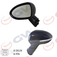 DIŞ DİKİZ AYNASI SOL RIO 13 ELEKTRIKLI ISITMALI KATLANIR SİNYALLİ KONVEKS 8 FİŞ VM-760NEBL-GVA 1091937-876201W050