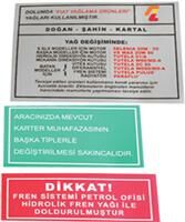 MOTOR ETİKETİ TAKIMI M131 DKŞ-AYHAN A6075