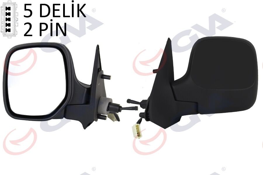 DIŞ DİKİZ AYNASI SOL BERLINGO-PARTNER 97 MEKANİK ISITMALI KONVEKS 2 FİŞ VM-118NL-GVA 1045103-8148.PL-8148.NZ-8153.HN